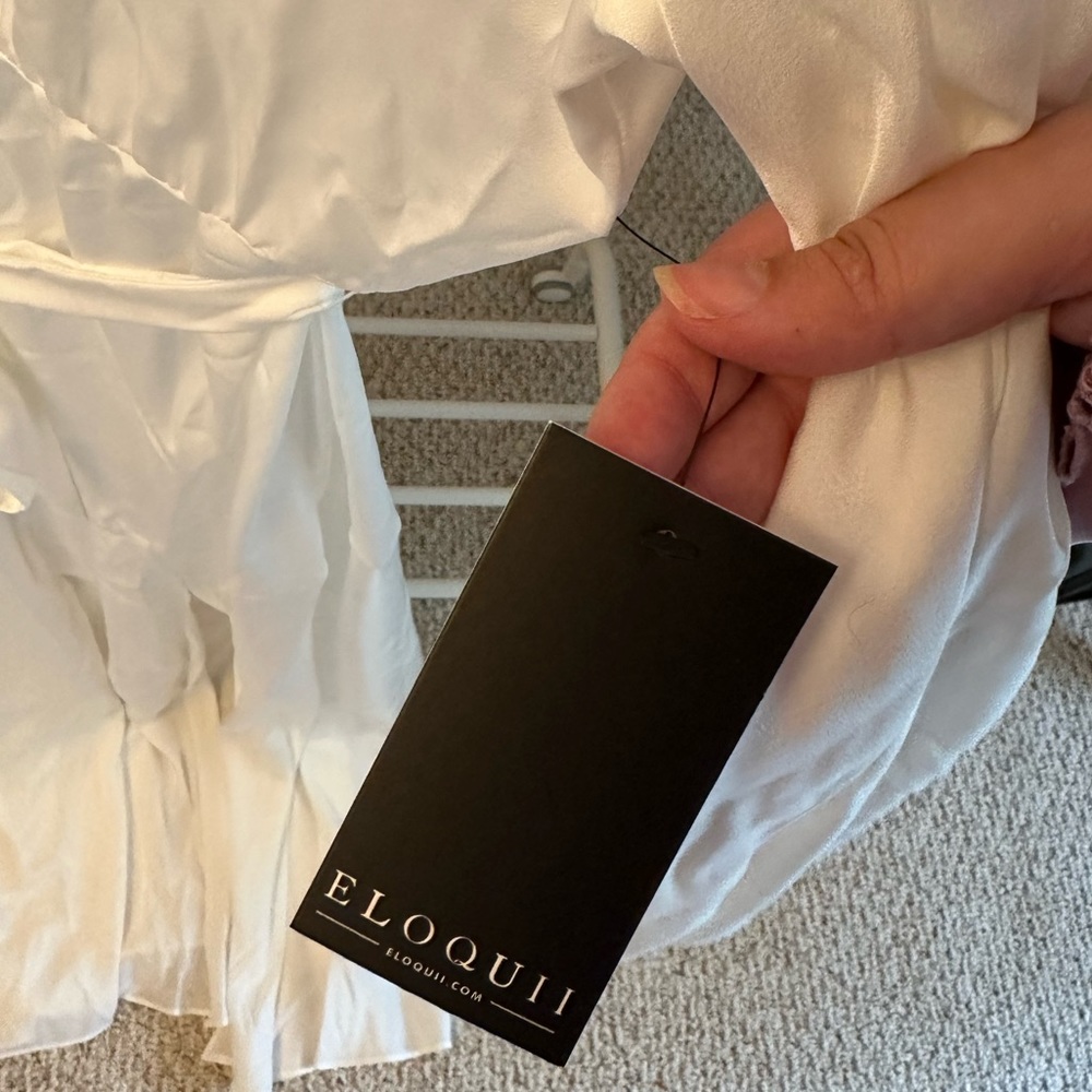 NWT White Maxi Dress Satin - Picture 4 of 6